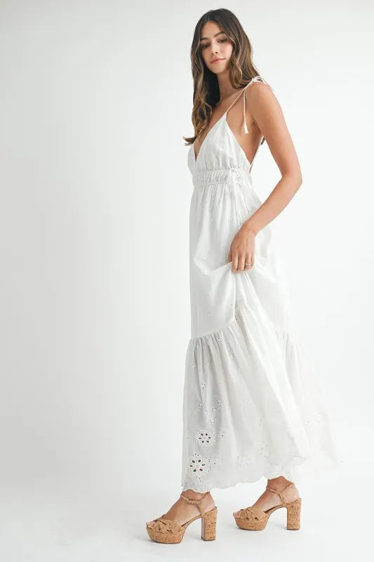 Maxi Dress With Lace Bottom