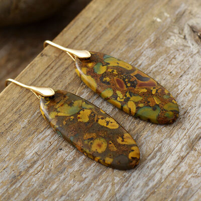 Natural Stone Dangle Earrings