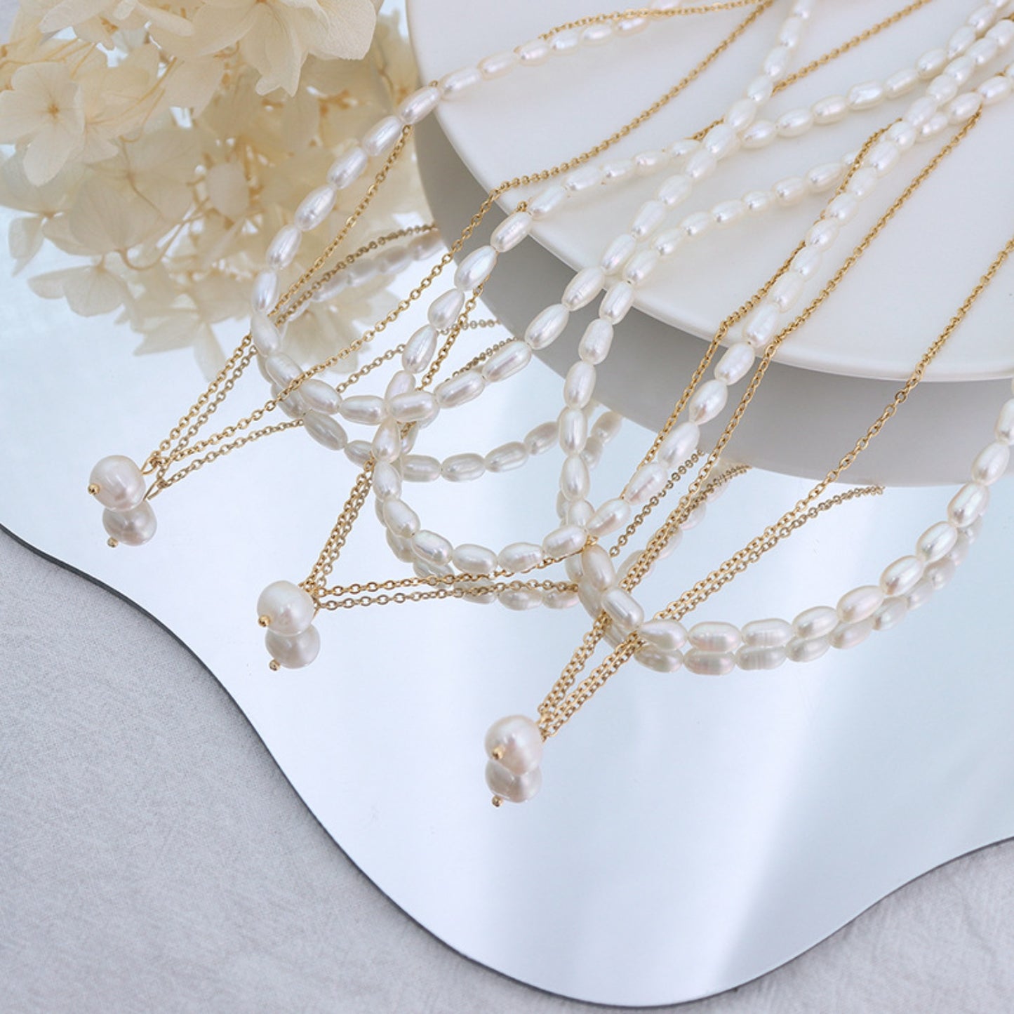 Double-Layered Pearl Necklace
