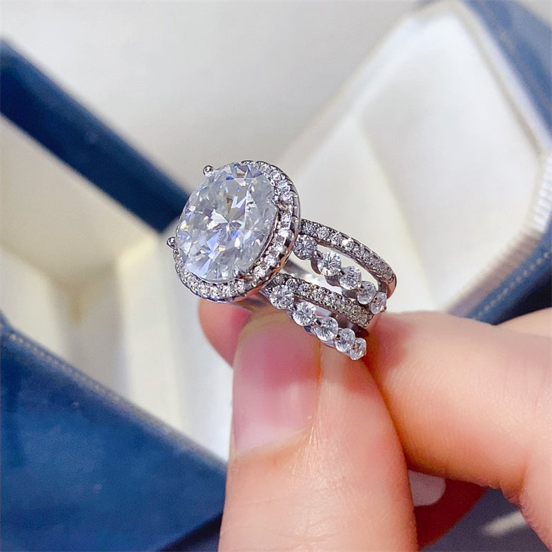 3 Carat Moissanite 925 Sterling Silver Ring