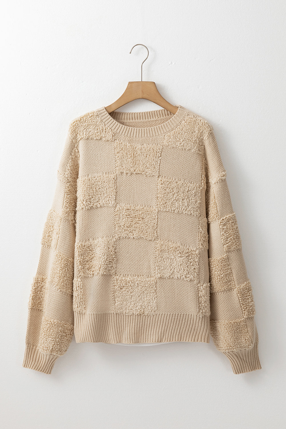 Checkered Crew Neck Sweater