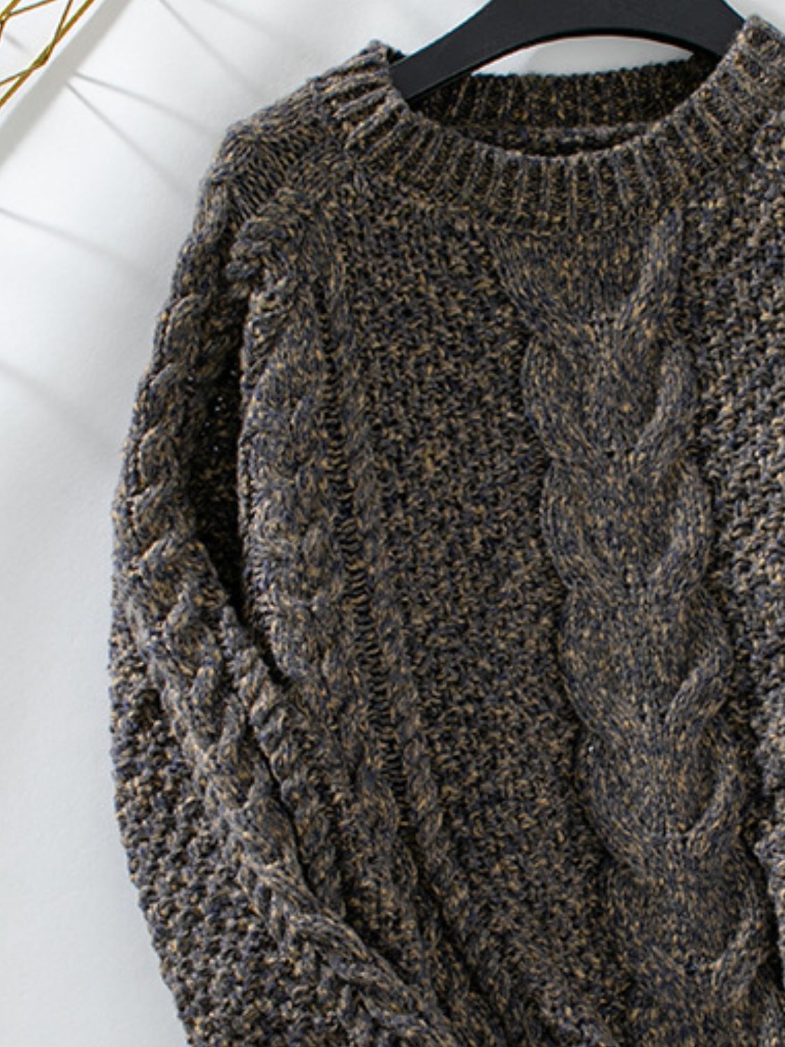 Cable Knit Shoulder Sweater