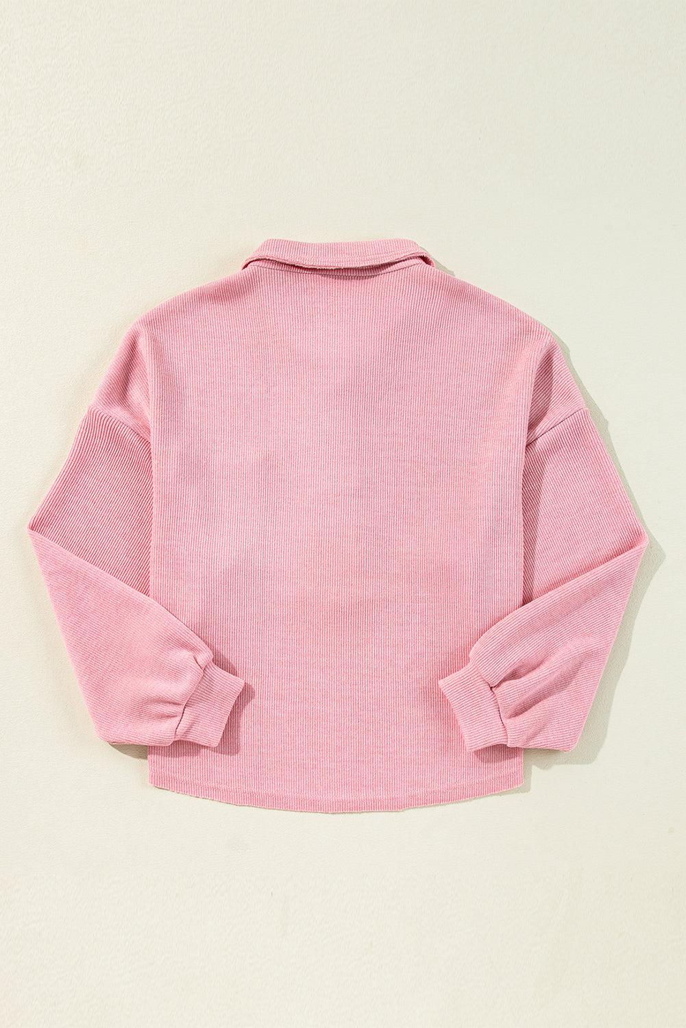 Pocketed Half Button Long Sleeve Sweatshirt - Burgeon Bizz