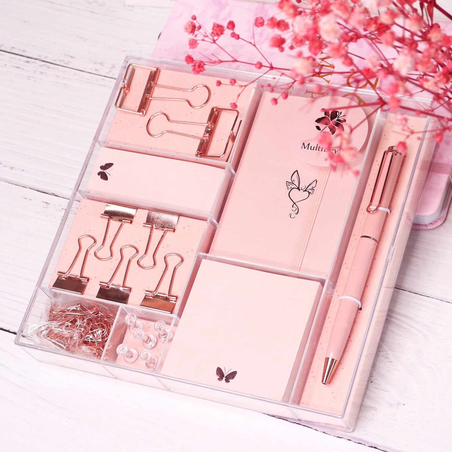 Rose Gold Stationery Gift Box - Burgeon Bizz