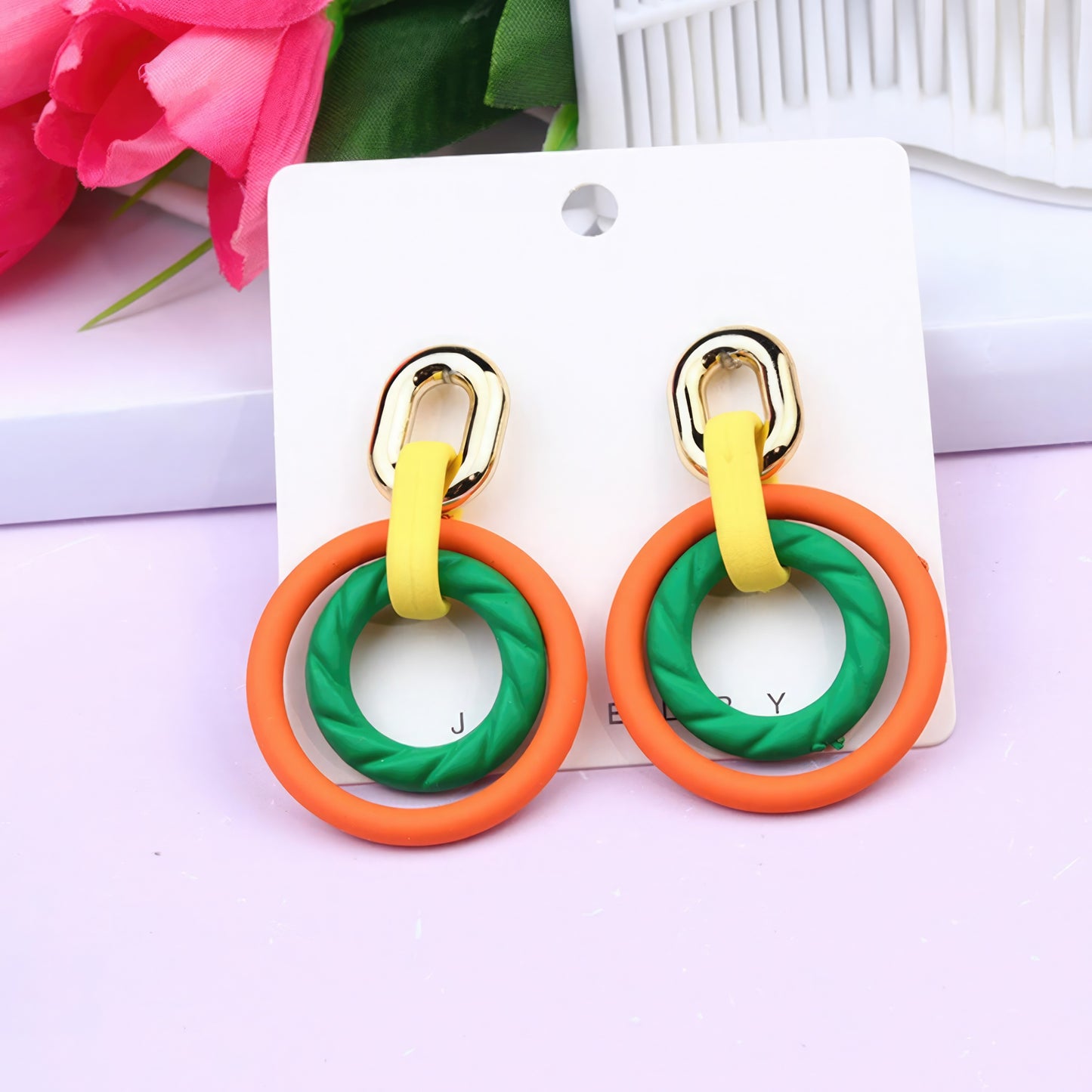 Round Dangle Earrings