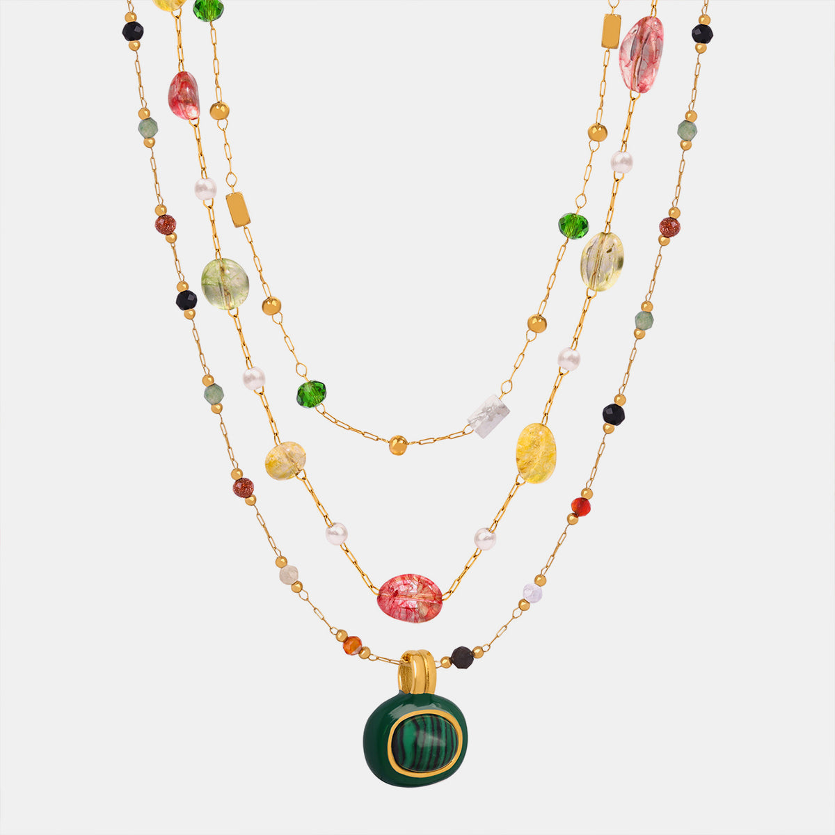 Gold-plated Bead Necklace