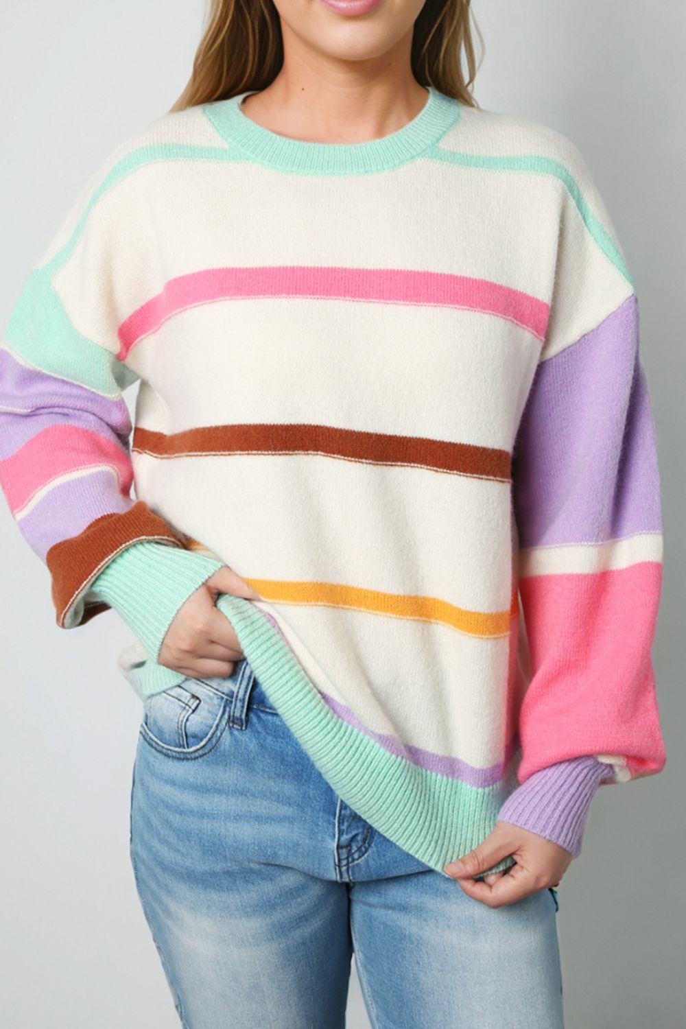 Drop Shoulder Sweater Women