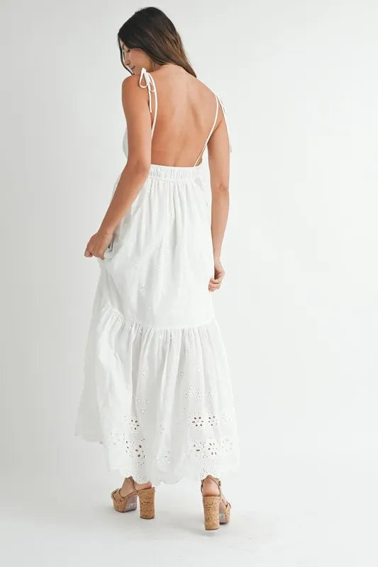 Maxi Dress With Lace Bottom