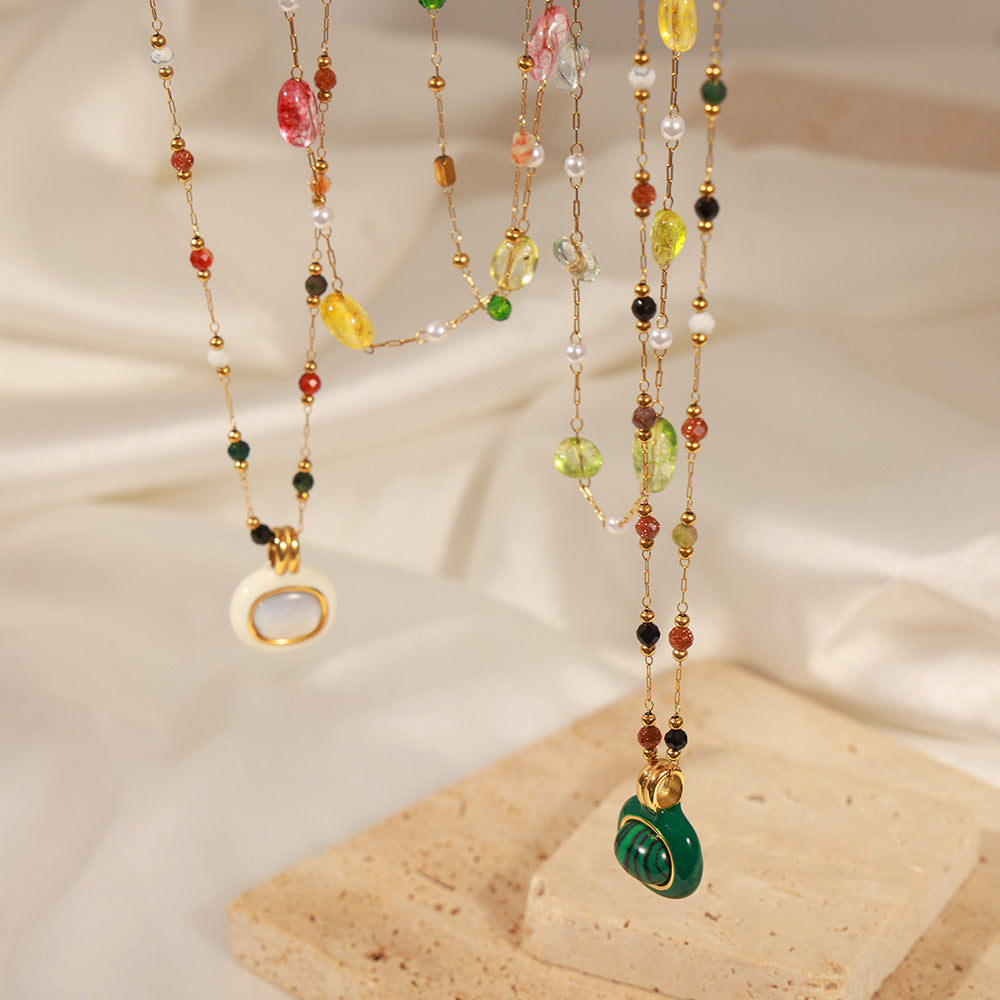 Gold-plated Bead Necklace