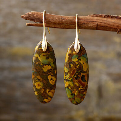 Natural Stone Dangle Earrings