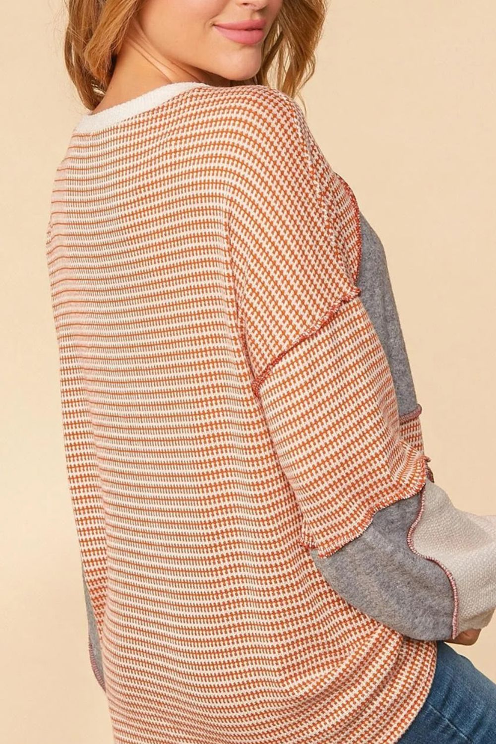 Color Block Round Neck T-Shirt
