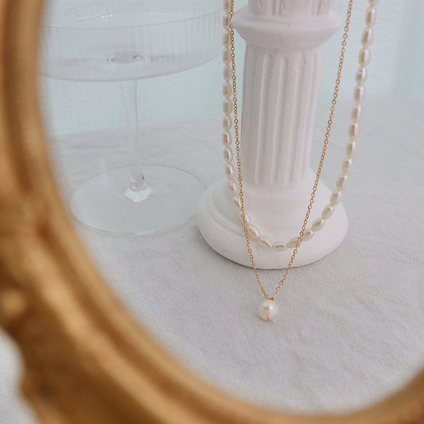 Double-Layered Pearl Necklace