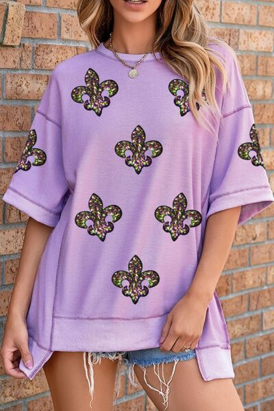 Mardi Gras Sequin Top