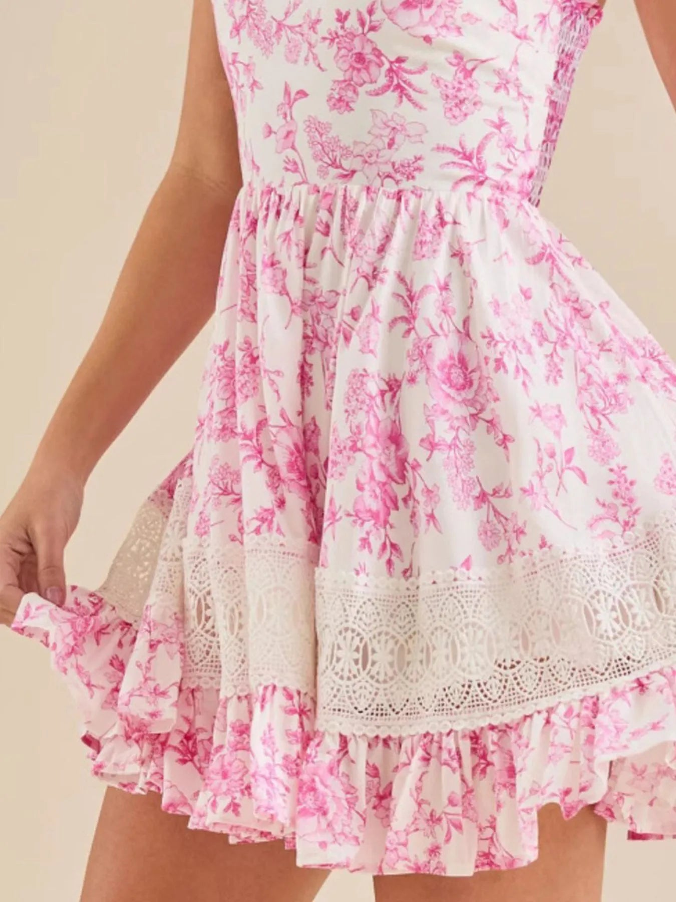 Ruffle Hem Floral Dress
