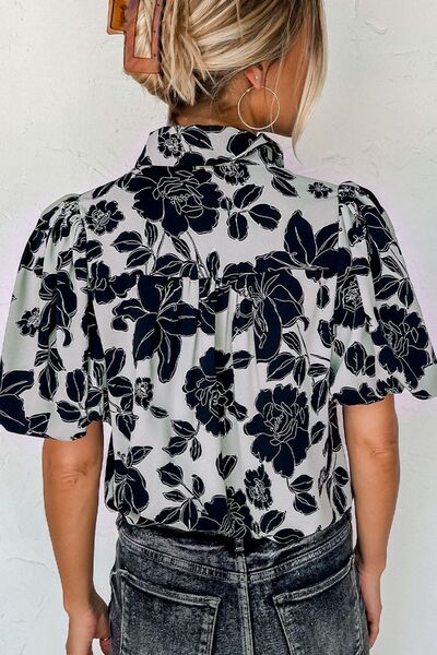 Floral Puff Sleeve Shirt