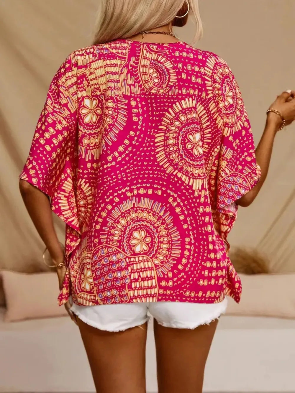 Printed Short Sleeve Top