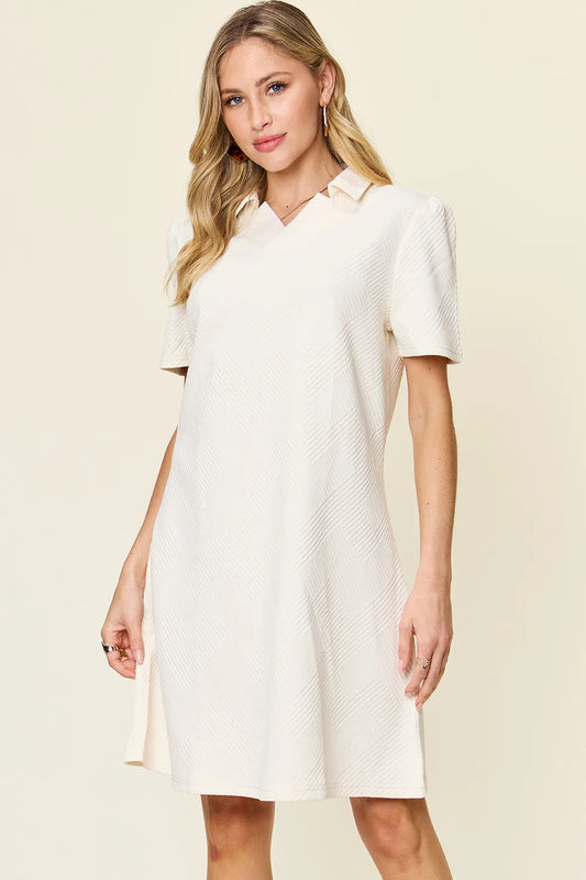 Collared Short Sleeve Dress