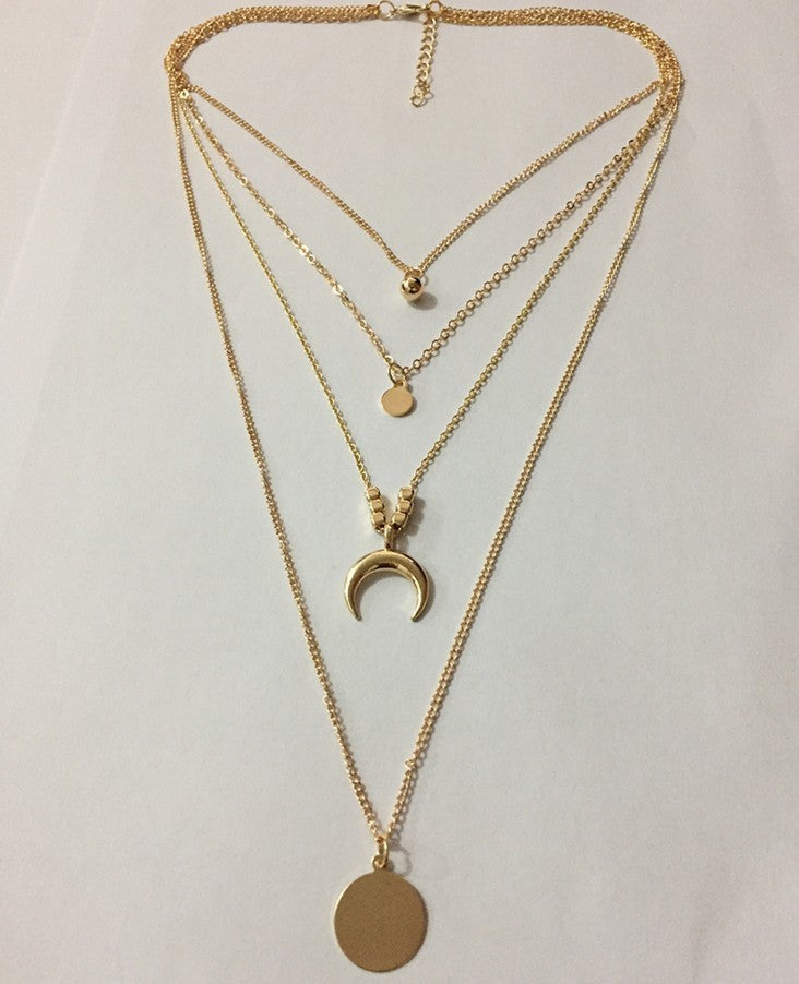 Moon Disc Necklace
