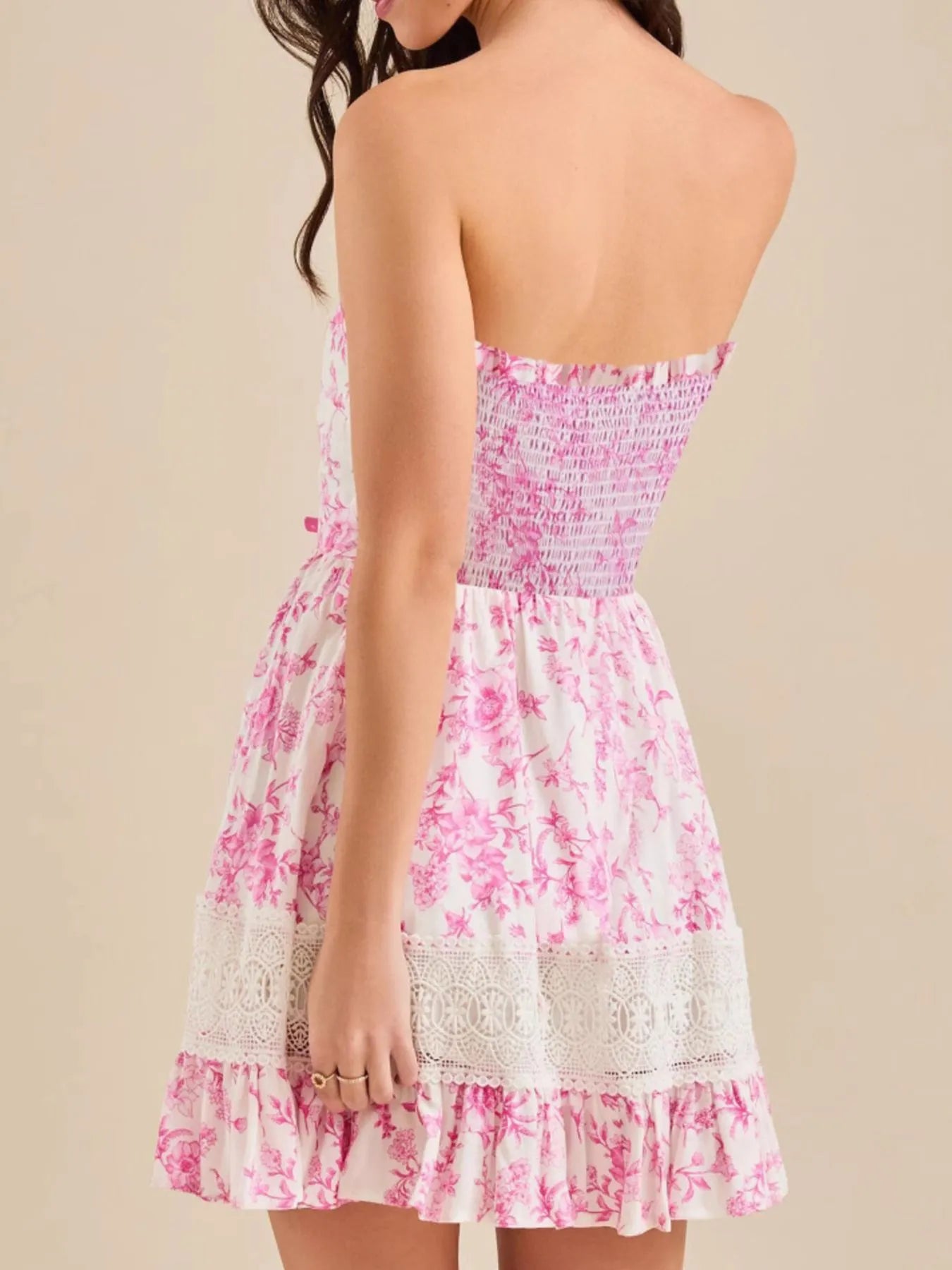 Ruffle Hem Floral Dress