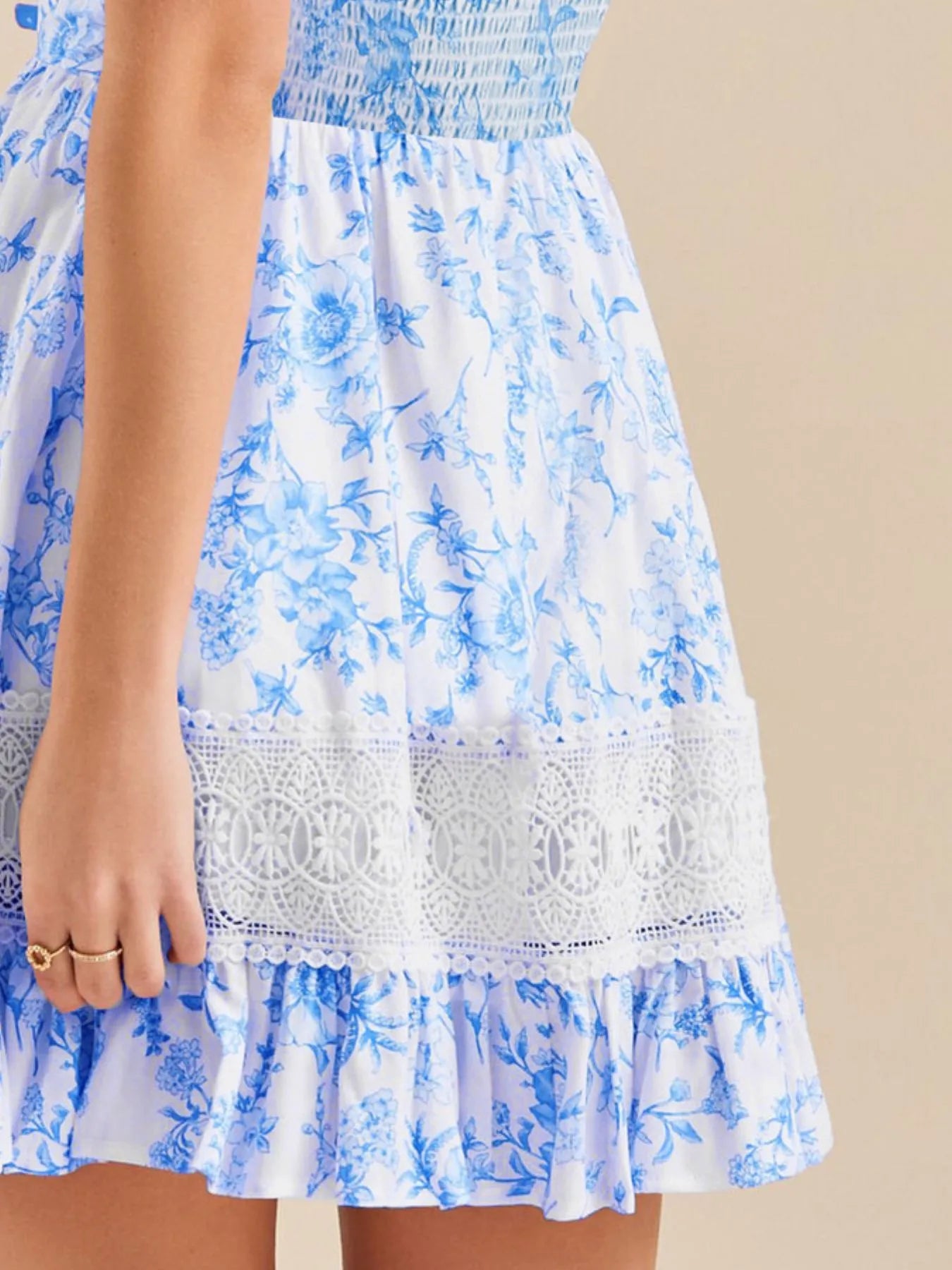 Ruffle Hem Floral Dress