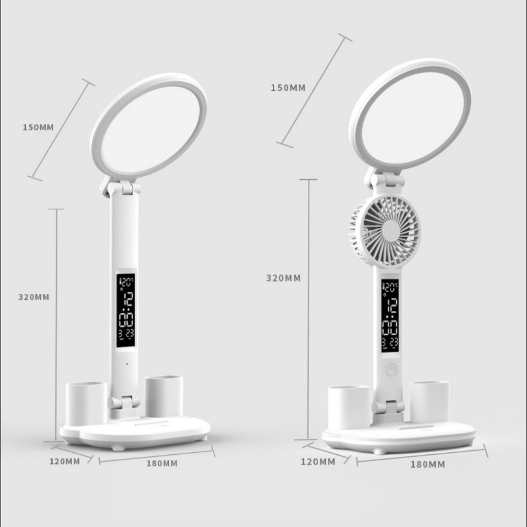 LED Clock Table Lamp USB Rechargeable