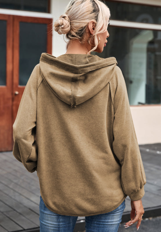 Waffled Knit Hoodie