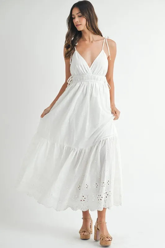 Maxi Dress With Lace Bottom