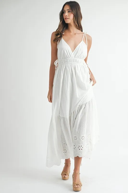 Maxi Dress With Lace Bottom