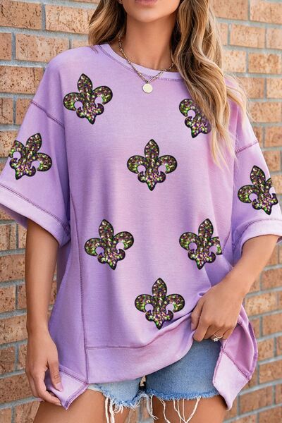 Mardi Gras Sequin Top