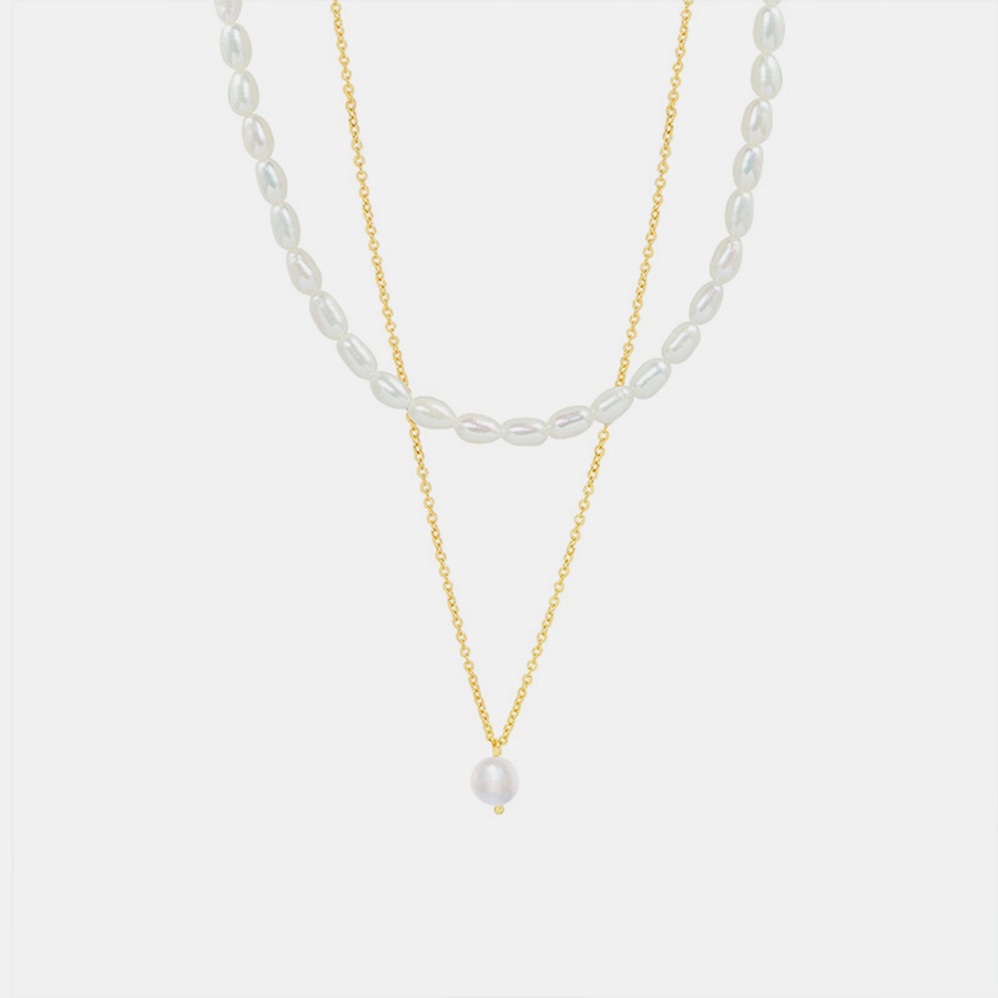 Double-Layered Pearl Necklace