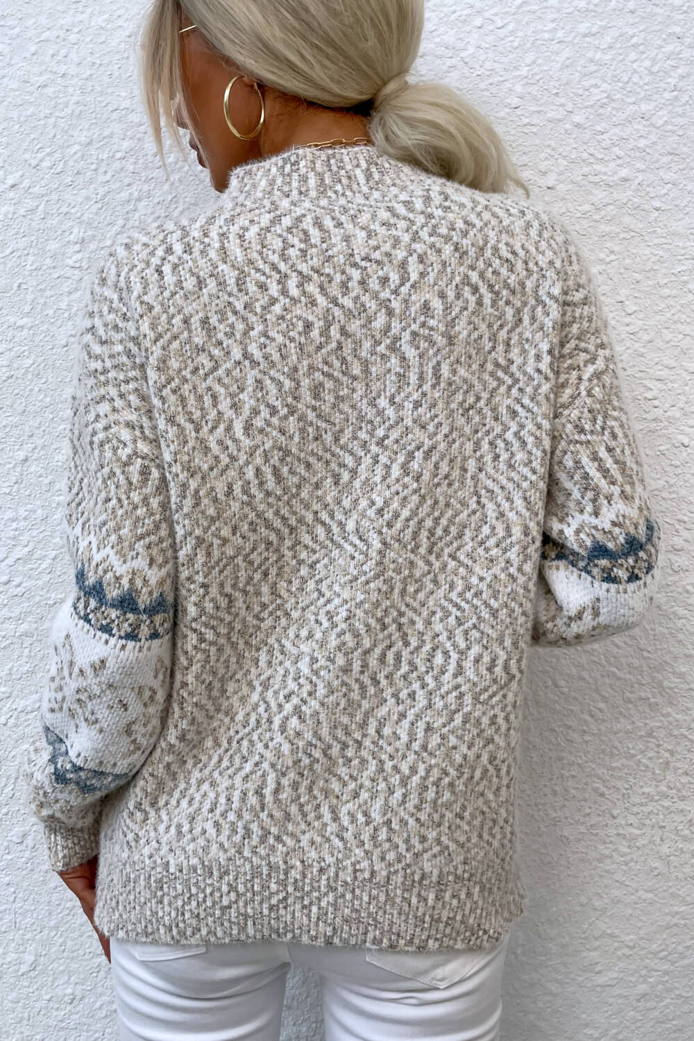 Snowflake Mock Neck Sweater