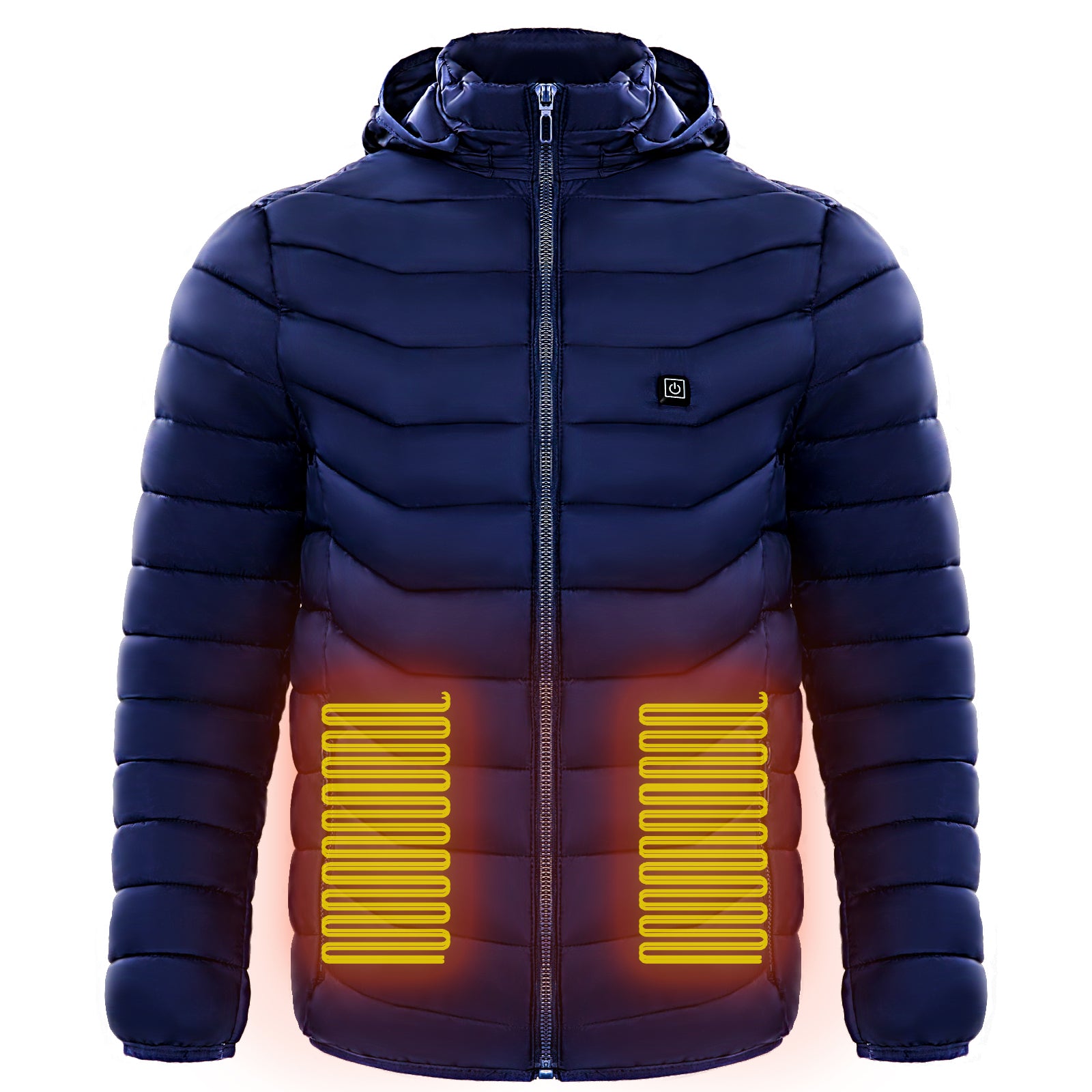 Men Warm Puffer Jacket With Hood