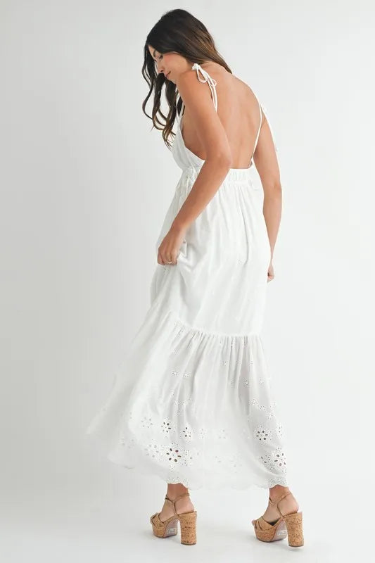 Maxi Dress With Lace Bottom