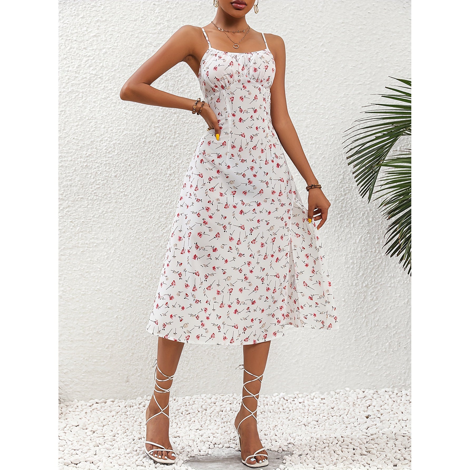 Polka Dot Suspender Dress