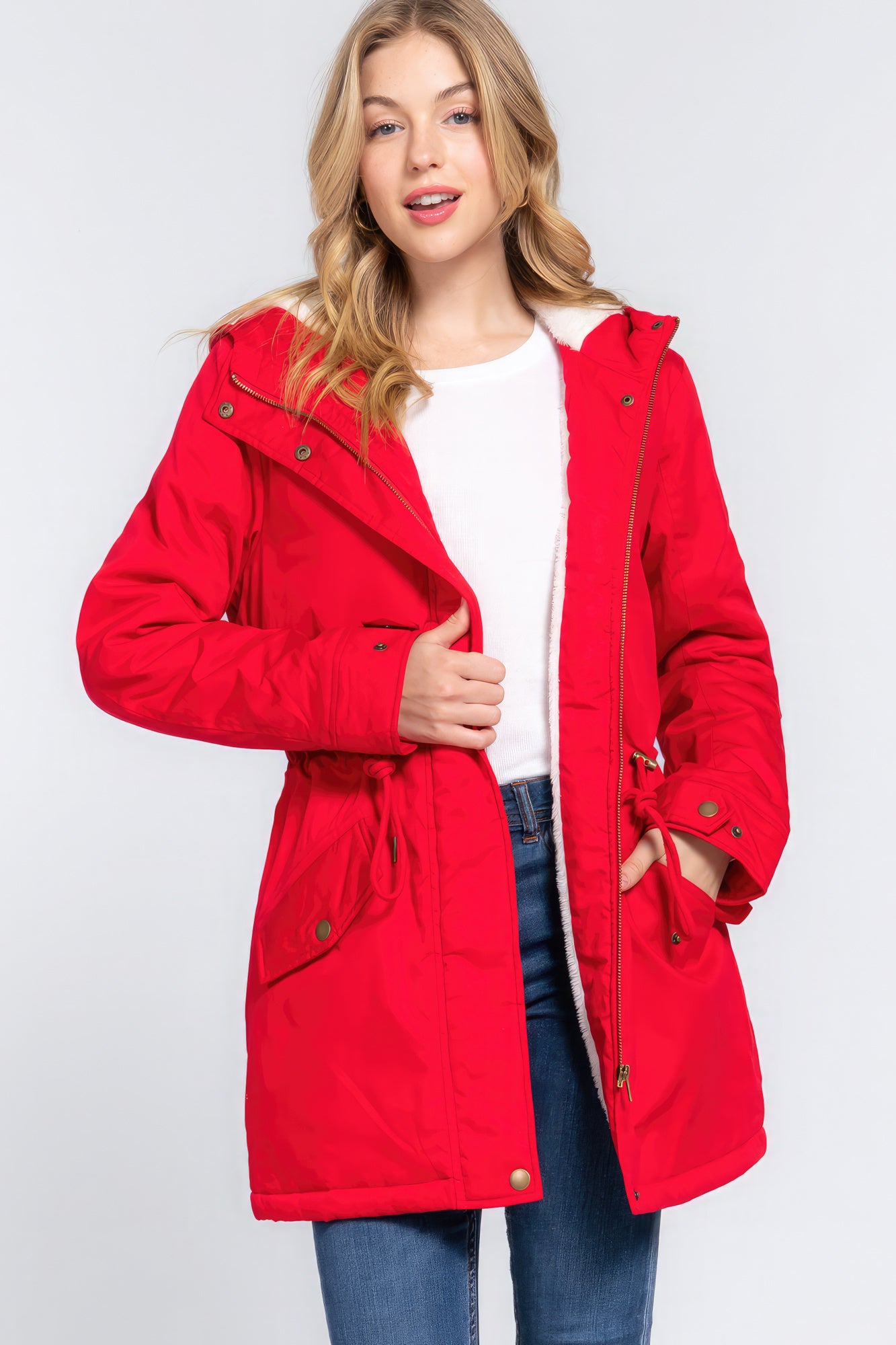 Fur Lined Hooded Jacket Women