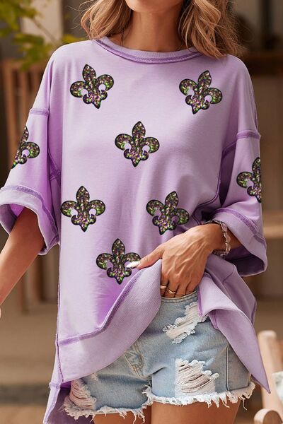 Mardi Gras Sequin Top