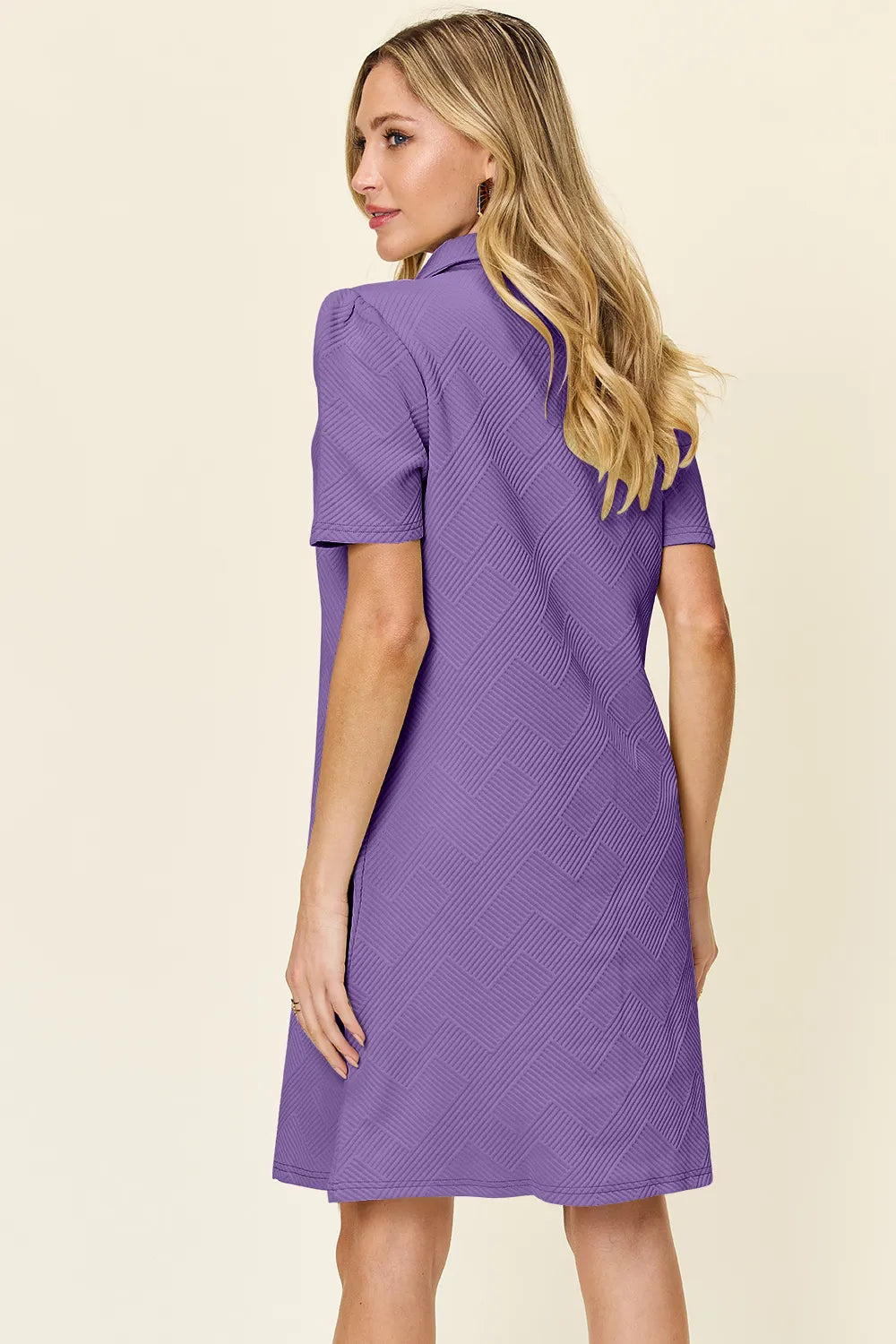 Collared Short Sleeve Dress