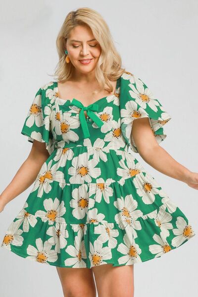 Daisy Print Mini Dress 