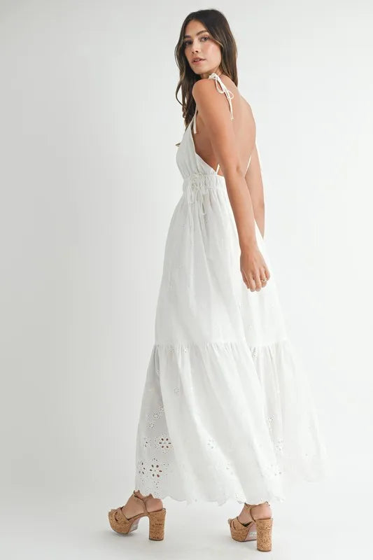 Maxi Dress With Lace Bottom