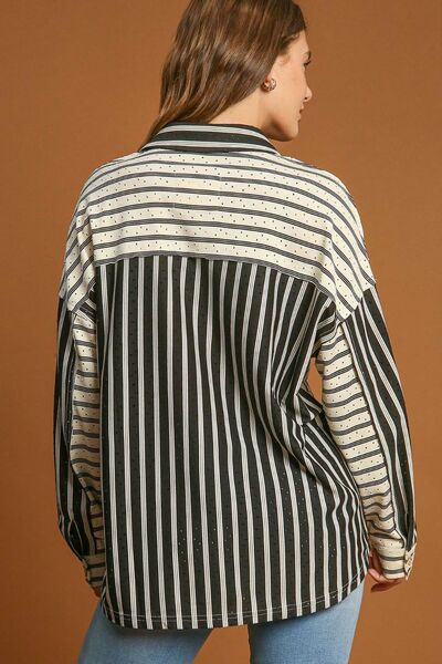 Pointelle Collared Top