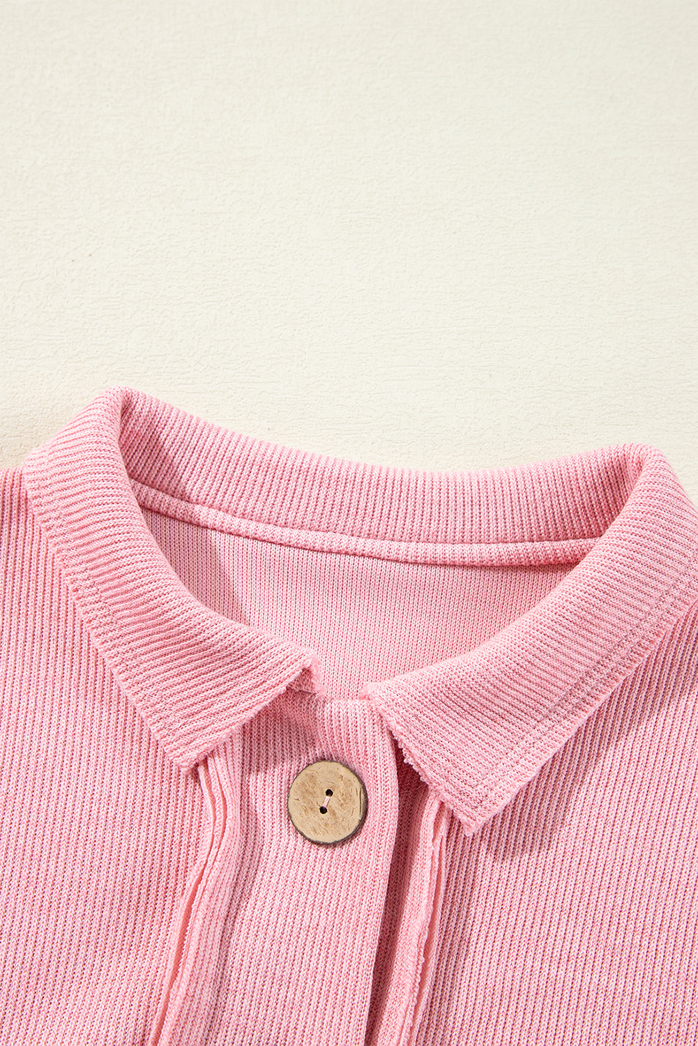 Pocketed Half Button Long Sleeve Sweatshirt