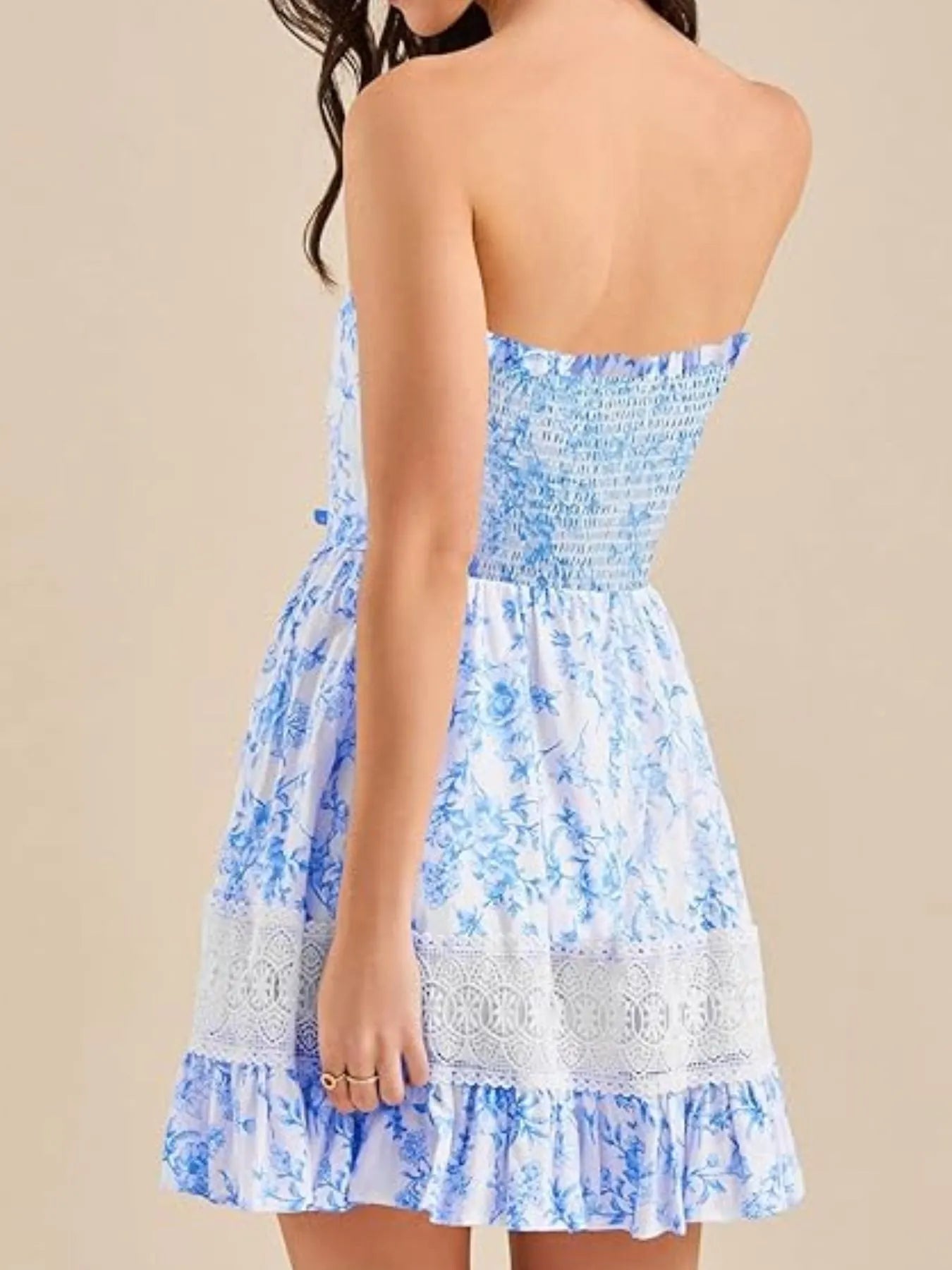 Ruffle Hem Floral Dress