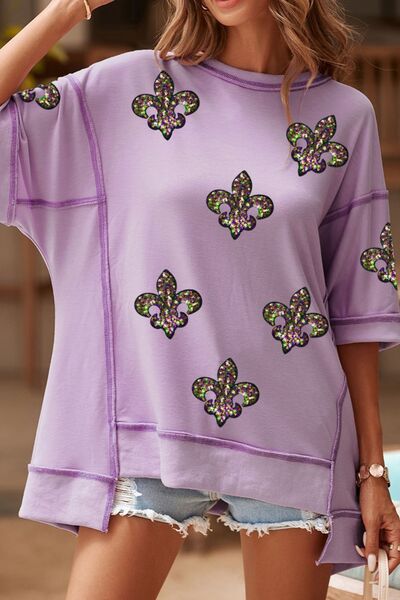 Mardi Gras Sequin Top