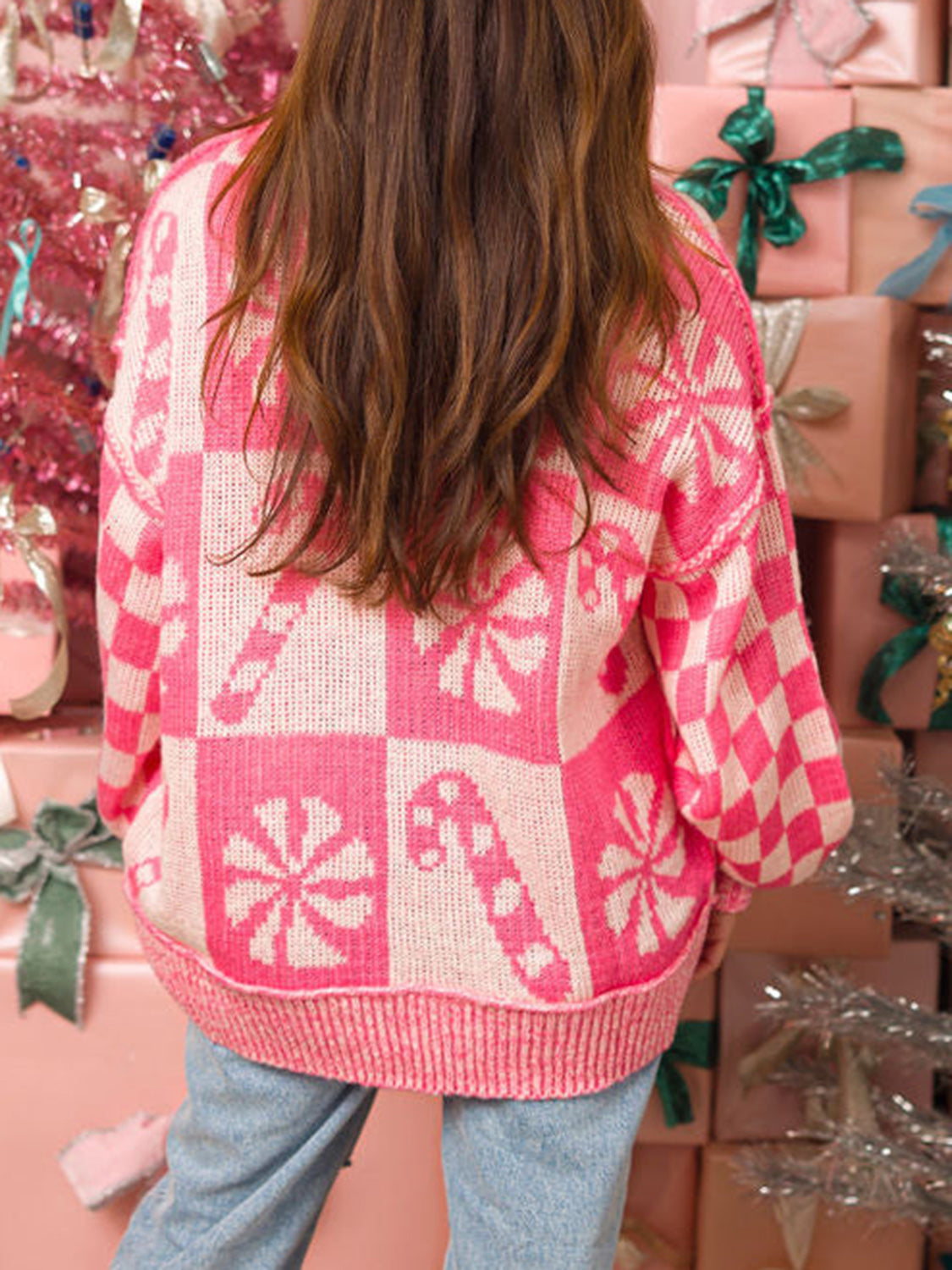 Candy Cane Sweater Pink