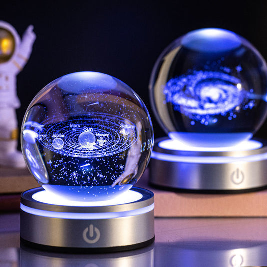  3D Luminous Crystal Ball Night Lamp Decor