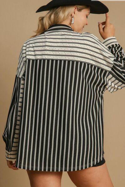 Pointelle Collared Top