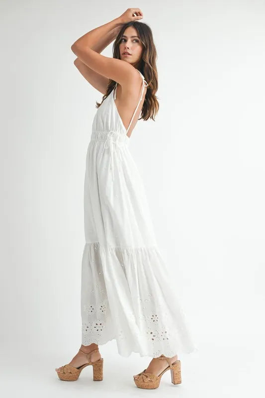 Maxi Dress With Lace Bottom
